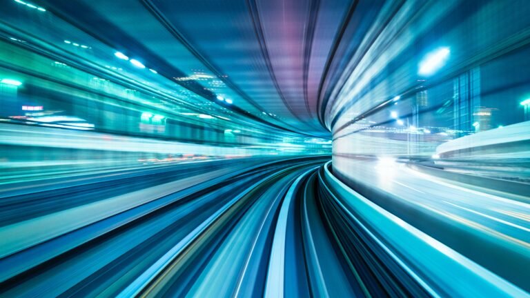 High Speed Train Abstract Panorama Tokyo Japan