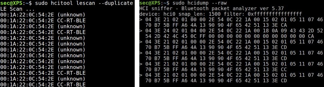 Tracking Bluetooth Traffic on a Computer Using Linux