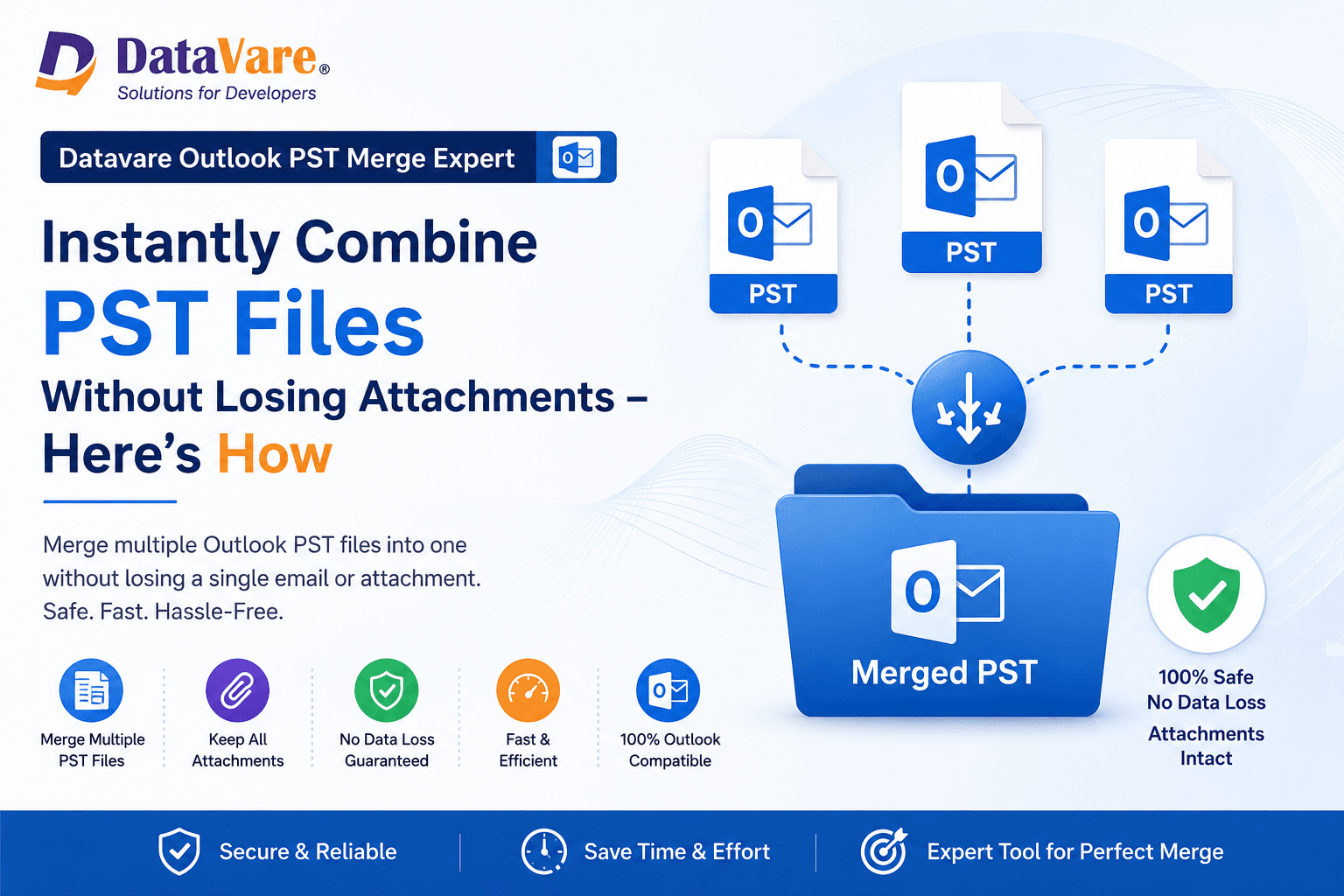 Instantly Combine PST Files Without Losing Attachments